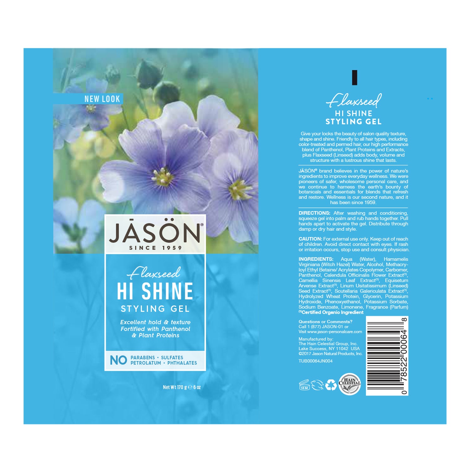 Flaxseed Hi-Shine Styling Gel - Jason